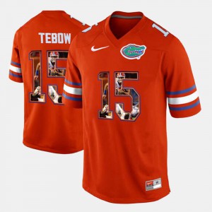 #15 College Football Gators Tim Tebow Jersey Orange Men College 678113-591