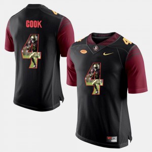 Black Florida State Dalvin Cook Jersey Player Pictorial #4 Stitched Mens 370654-238