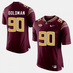 College Football Seminoles Eddie Goldman Jersey #90 Stitched For Men's Garnet 162897-864