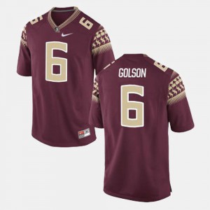 College Football For Men's Embroidery Maroon #6 Florida State Everett Golson Jersey 415917-286