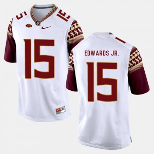 College Football For Men's Stitch #15 White Florida State Mario Edwards Jr. Jersey 453386-367