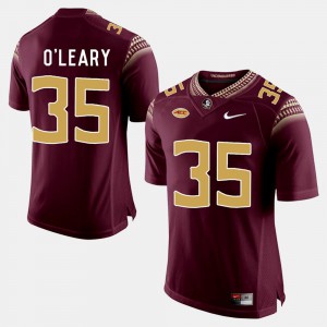 College Football High School #35 For Men's Florida State Seminoles Nick O'Leary Jersey Garnet 741961-901