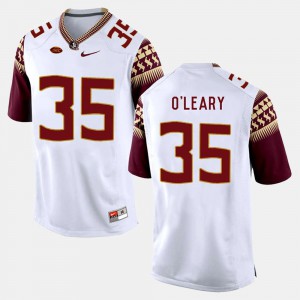 For Men's College Football Stitched Seminoles Nick O'Leary Jersey #35 White 311227-971