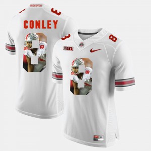 OSU Gareon Conley Jersey Player #8 For Men's Pictorial Fashion White 791579-637