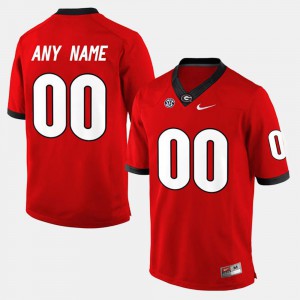 Embroidery Mens #00 College Limited Football Red GA Bulldogs Customized Jersey 570155-188