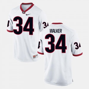 White #34 NCAA UGA Bulldogs Herschel Walker Jersey Mens Alumni Football Game 415104-264