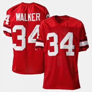 #34 Stitched Red Georgia Bulldogs Herschel Walker Jersey Youth College Football 237209-684