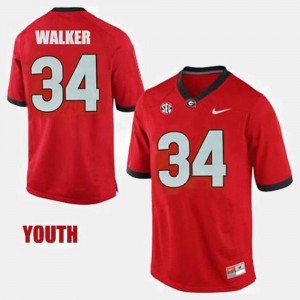 UGA Herschel Walker Jersey Kids NCAA Red College Football #34 573831-737