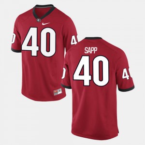 Red Stitched Alumni Football Game UGA Theron Sapp Jersey #40 Men's 997750-478