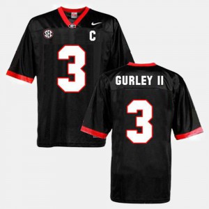 Men's #3 College Football University Black UGA Todd Gurley II Jersey 453863-308