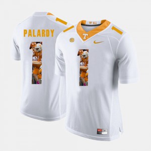 Embroidery #1 TN VOLS Michael Palardy Jersey For Men's Pictorial Fashion White 565392-280