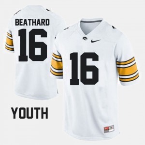 Hawkeyes C.J. Beathard Jersey #16 College College Football Youth White 979791-718