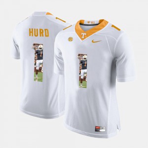 Tennessee Volunteers Jalen Hurd Jersey #1 White For Men's Pictorial Fashion Stitched 372903-901