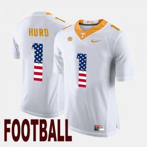 US Flag Fashion #1 UT Jalen Hurd Jersey White For Men's Embroidery 599616-339