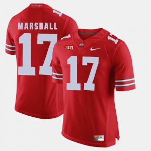 #17 Ohio State Jalin Marshall Jersey Alumni Football Game Alumni Scarlet For Men 660112-557