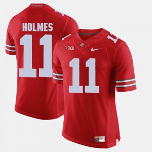 Scarlet #11 Men's Embroidery Ohio State Jalyn Holmes Jersey Alumni Football Game 374120-846