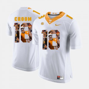 University Of Tennessee Jason Croom Jersey Men's Stitched White Pictorial Fashion #18 168203-413