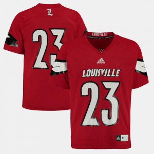 College Football #23 Louisville Cardinal Jersey Red Men's University 906744-845