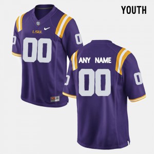 #00 Youth College Limited Football Purple LSU Custom Jerseys High School 221395-466