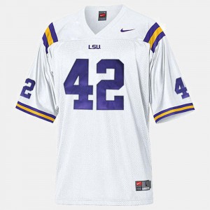 #42 College Football Tigers Michael Ford Jersey White For Men Stitched 457955-915