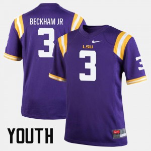 Alumni Football Game #3 LSU Tigers Odell Beckham Jr Jersey Purple For Kids NCAA 201743-507