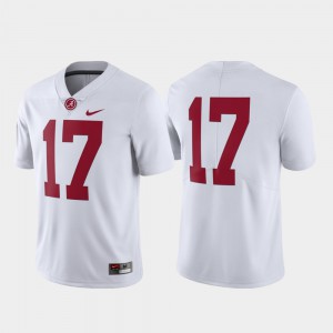 Men's White Limited NCAA #17 College Football Roll Tide Jersey 372011-663