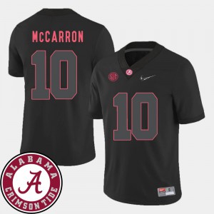 College Football Black 2018 SEC Patch University of Alabama AJ McCarron Jersey NCAA #10 For Men's 235904-870