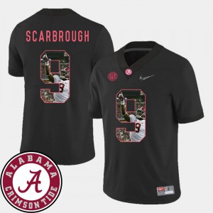 Stitch For Men Black Alabama Bo Scarbrough Jersey Football #9 Pictorial Fashion 604276-376