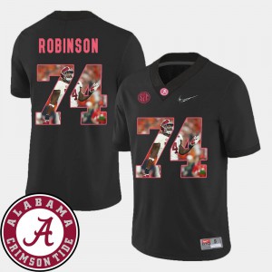 Pictorial Fashion Football Alabama Cam Robinson Jersey Embroidery Black For Men #74 284865-157