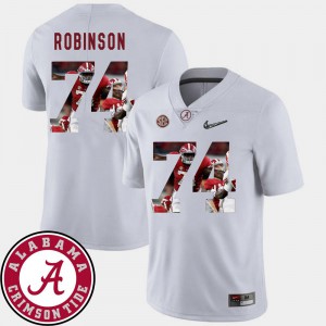 University of Alabama Cam Robinson Jersey Football For Men High School White Pictorial Fashion #74 406753-913
