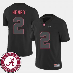 University College Football Black 2018 SEC Patch #2 For Men's Alabama Derrick Henry Jersey 473410-912