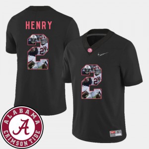 Football #2 Mens Pictorial Fashion Embroidery Alabama Derrick Henry Jersey Black 960298-573
