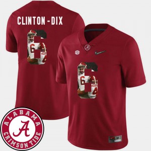 Men Pictorial Fashion Crimson #6 Football Alabama Crimson Tide Ha Ha Clinton-Dix Jersey College 216590-860