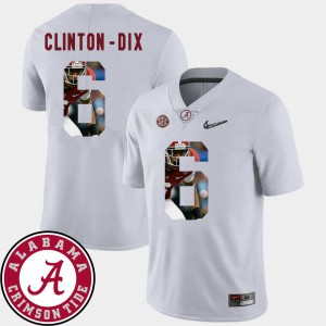 Roll Tide Ha Ha Clinton-Dix Jersey Football Official White #6 For Men Pictorial Fashion 114868-855