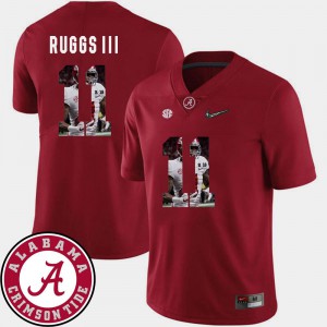 Football #11 Men's Pictorial Fashion Official Alabama Henry Ruggs III Jersey Crimson 992189-785