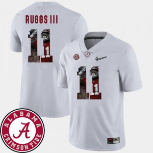 White Men's Pictorial Fashion Alabama Henry Ruggs III Jersey #11 Football High School 987552-287