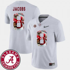 Alabama Roll Tide Josh Jacobs Jersey #8 White Football For Men Embroidery Pictorial Fashion 758098-903
