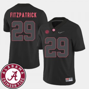 College Football #29 2018 SEC Patch Alabama Minkah Fitzpatrick Jersey Black Men's Official 960081-827
