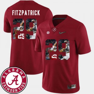 Embroidery Pictorial Fashion Crimson For Men's Roll Tide Minkah Fitzpatrick Jersey Football #29 982075-679