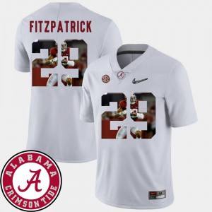 Stitch Alabama Minkah Fitzpatrick Jersey #29 White Pictorial Fashion Football Men 435695-204