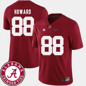 College Football 2018 SEC Patch Alabama O.J. Howard Jersey Stitch Crimson For Men's #88 542925-112