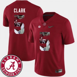 Alabama Roll Tide Ronnie Clark Jersey College For Men Football Crimson Pictorial Fashion #5 224965-465