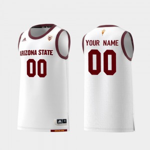 For Men's #00 Replica White College Basketball University Arizona State Custom Jerseys 281345-482
