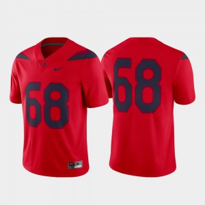 UofA Jersey NCAA Red Alternate College Football Game #68 For Men 350606-603