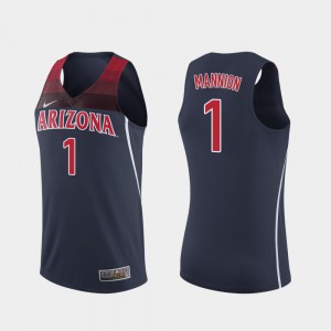 For Men Replica #1 College College Basketball Arizona Wildcats Nico Mannion Jersey Navy 410655-411