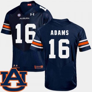 College Football Navy Stitched AU Devin Adams Jersey #16 SEC Patch Replica For Men 600131-908