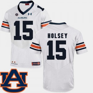 #15 High School Tigers Joshua Holsey Jersey White College Football SEC Patch Replica For Men 880808-116