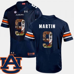 Tigers Kam Martin Jersey Pictorial Fashion #9 Alumni Navy For Men's Football 320976-367