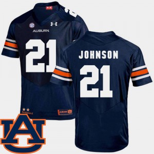 Auburn University Kerryon Johnson Jersey Embroidery For Men's #21 College Football SEC Patch Replica Navy 946225-541
