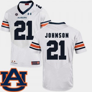 For Men #21 White College Football SEC Patch Replica College Tigers Kerryon Johnson Jersey 242983-938
